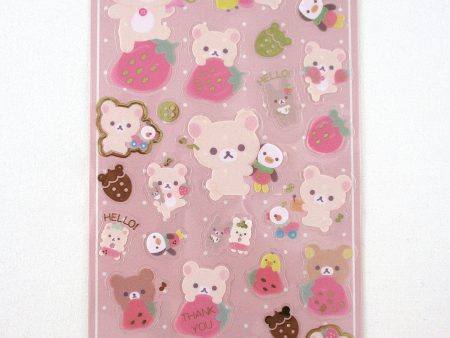 Cute Kawaii San-X Rilakkuma Strawberry Sticker Sheet 2024 A - for Planner Journal Scrapbook Craft Notebook Gift Online