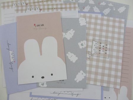 Cute Kawaii Q-Lia Dear My Bunny Rabbit Letter Sets - Stationery Writing Paper Envelope Penpal Supply