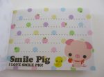 Cute Kawaii Q-Lia Pig Smile Mini Notepad   Memo Pad - Stationery Design Writing Collection Online now