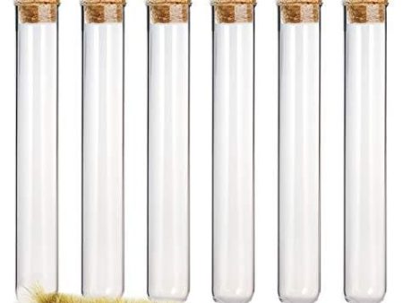 20pcs 35ml Glass Test Tubes 20 x 150mm with Cork Stoppers and Brush Fashion