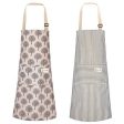 2 Pieces Cotton Linen Cooking Apron Adjustable Kitchen Apron Soft Chef Apron with Pocket for Women and Men Online now