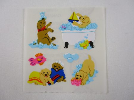 Sandylion Dog Bath Time Sticker Sheet   Module - Vintage & Collectible For Cheap