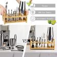 Bartender Kit, 13 Piece Boston Cocktail Shaker Stainless Steel Bartender Set with Shaker Tins,Measuring Jigger, Spoon, Pourers, Muddler, Strainer, Tongs, Bottle Stoppers, Opener, Stand, Recipes Hot on Sale