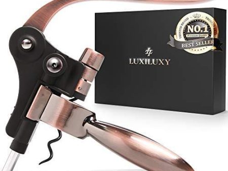 Wine Bottle Opener Corkscrew Set – Luxiluxy [2021 upgraded, does NOT break!] Including Foil Cutter, Bottle Stopper, Opener Stand and Extra Spiral - corkscrews wine opener set- wine opener kit Online