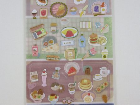 Cute Kawaii Kamio 4 Scenes Series Sticker Sheet -  Food Breakfast Lunch Dinner Burger Pancake Tea Sushi Bread Sweet Cake Milk Egg - for Journal Planner Craft Agenda Organizer Scrapbook Sale