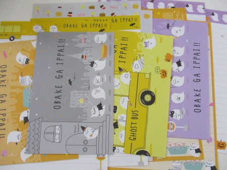 Cute Kawaii Kamio Ghost Obake Ga Ippai Letter Sets Stationery - writing paper envelope - Rare Collectible Sale