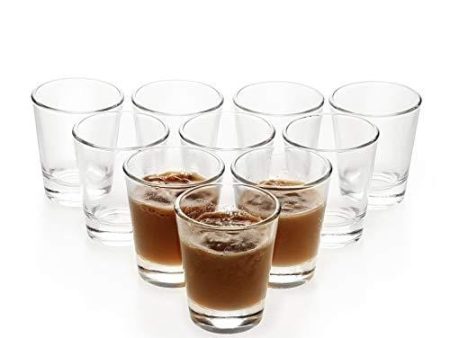 1.5 oz Shot Glasses Sets with Heavy Base, Clear Shot Glass (10 Pack) For Sale