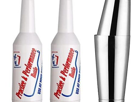 Flair Bottle - 5pcs Flair Bartender Kit, 2 Flair Bottle, 1 Boston Shaker, Practice & Performance Bottle - FLKT0004 (5pcs Set) Hot on Sale