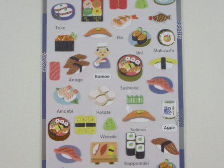 Cute Kawaii Kamio Japanesque Series Sticker Sheet - Food A Sushi Green Tea - for Journal Planner Craft Agenda Organizer Scrapbook Fashion