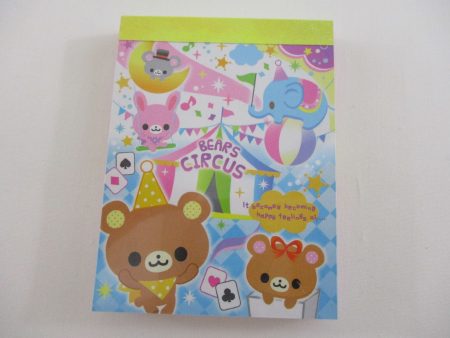 Cute Kawaii  Q-Lia Bears Circus Mini Notepad   Memo Pad - Stationery Designer Paper Collection Online Sale