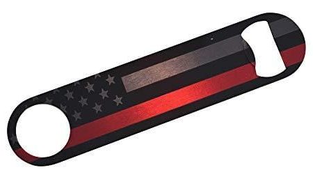 Firefighter Thin Red Line Flag Subdued Speed Bottle Opener Heavy Duty Gift For Fire Fighter Department FD Supply