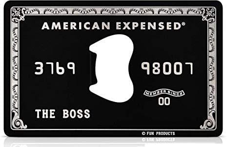 Fun Products Stainless Steel American Expensed Black Credit Card Bottle Opener [2 pack] - The Perfect Wallet-Sized Gift for Birthdays, Bachelor Parties and Beer Festivals Online Sale