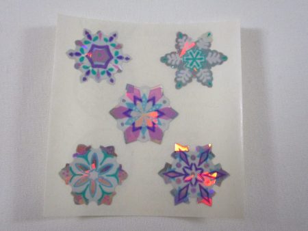 Sandylion Snow Flakes Glitter Sticker Sheet   Module - Vintage & Collectible Online Sale