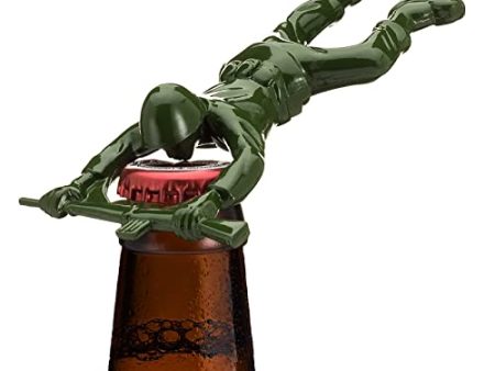 Green Army Man Bottle Opener - Unique Funny Bottle Opener Bartender Compatible As Coke Bottle Opener - Metal Bottle Opener Man - Mini Soldier Bottle Opener - Creative Cool Bottle Opener on Sale