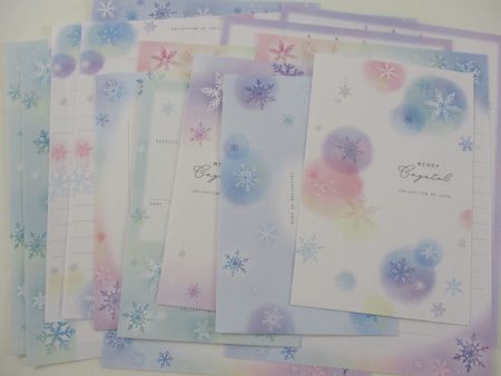 Cute Kawaii Kamio Snow Merry Crystal Winter Letter Sets - Stationery Writing Paper Envelope Penpal Online Hot Sale