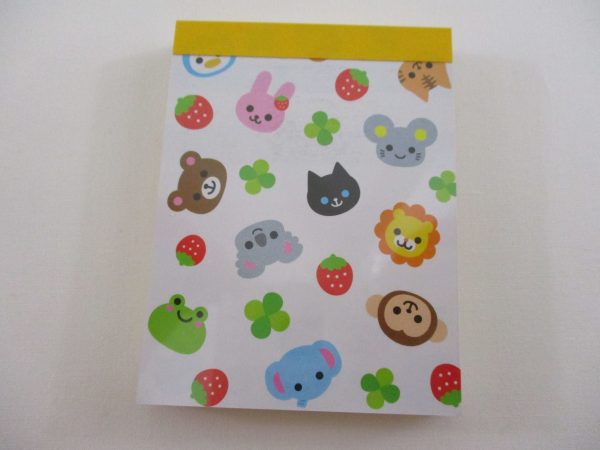 Cute Kawaii  Q-Lia Strawberry Animals Mini Notepad   Memo Pad - Stationery Designer Paper Collection Sale