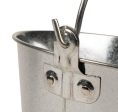 Round Galvanized Buckets - 6-Pack Steel Buckets with Handle for Beer and Drinks, Table Centerpiece Party Supplies, 100-Ounce, Silver, 7 x 7 Inches Online