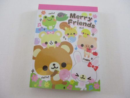 Cute Kawaii VHTF Kamio Merry Friends Mini Notepad   Memo Pad - Stationery Designer Paper Collection on Sale