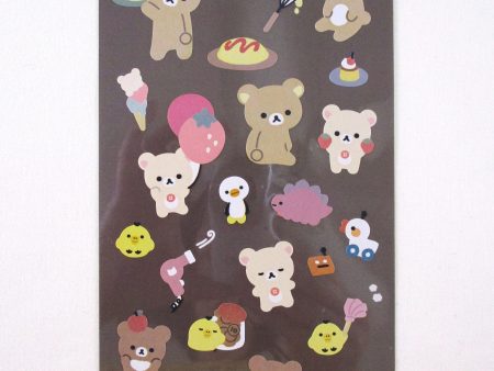 Cute Kawaii San-X Rilakkuma Strawberry Sticker Sheet 2024 B - for Planner Journal Scrapbook Craft Notebook Gift Online Hot Sale