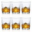 Premium Bourbon Glasses, Neat Whiskey Glass Set with Diamond Cut Design, Old Fashioned Scotch Glasses, Rocks Glasses Set of 6 for Bourbon and Cocktails, 11 ¾ oz For Sale