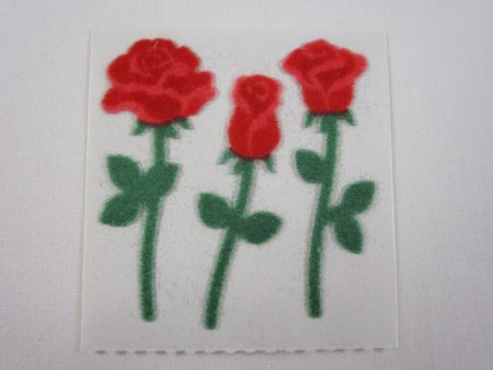 Sandylion Rose Flower Fuzzy Sticker Sheet   Module - Vintage & Collectible Supply