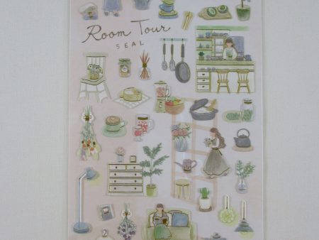 Cute Kawaii Kamio My Room Tour Series Sticker Sheet - Simple Mindful Home Garden Living Plant Cooking Kitchen Juice Drink Warm Coffee - for Journal Planner Craft Agenda Organizer Scrapbook For Cheap