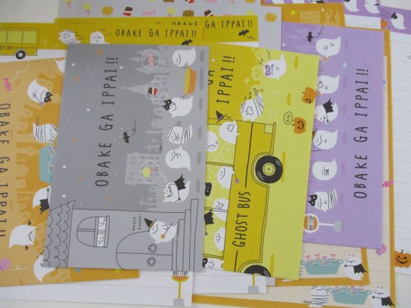 Cute Kawaii Kamio Ghost Obake Ga Ippai Letter Sets Stationery - writing paper envelope - Rare Collectible Sale