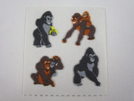 Sandylion Animal Gorilla Fuzzy Sticker Sheet   Module - Vintage & Collectible Hot on Sale