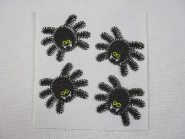 Sandylion Spider Halloween Fuzzy Sticker Sheet   Module - Vintage & Collectible Cheap