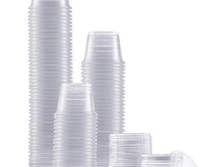 Zeml Portion Cups with Lids (1 Ounces, 100 Pack) | Disposable Plastic Cups for Meal Prep, Portion Control, Salad Dressing, Jello Shots, Slime & Medicine | Premium Small Plastic Condiment Container Cheap