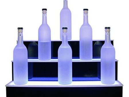 24  3 Step Lighted Liquor Bottle Display Shelf with LED Color Changing Lights Ships Next Business Day IF Ordered Before 10AM For Cheap