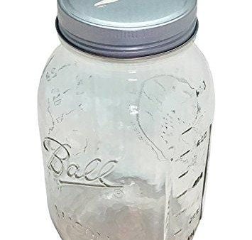 1 Mason Jar with 1-piece Slotted Bank Jar Lid Regular Mouth Quart 32oz Piggy Bank for All Ages (1) Online Hot Sale