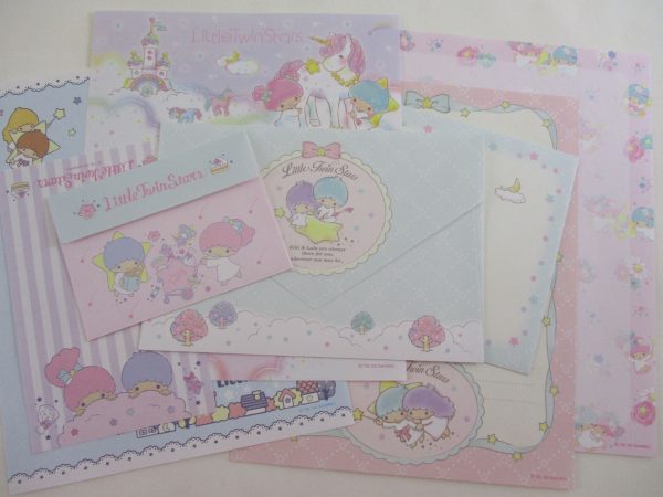 Cute Kawaii Little Twin Stars Letter Sets - Penpal Stationery Writing Paper Envelope Fashion