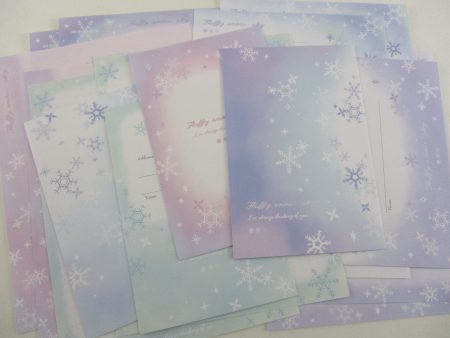 Cute Kawaii Crux Fluffy Snow Letter Sets Stationery - writing paper envelope For Sale