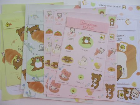 Cute Kawaii San-X Rilakkuma Bakery Letter Sets - Collectible Stationery Writing Paper Envelope Online Sale