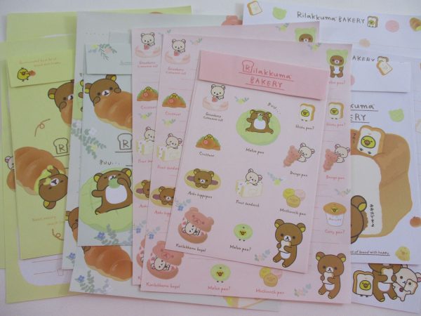 Cute Kawaii San-X Rilakkuma Bakery Letter Sets - Collectible Stationery Writing Paper Envelope Online Sale