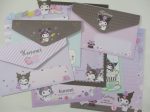 Cute Kawaii Sanrio Kuromi Letter Sets - Writing Paper Envelope Stationery Penpal Sale