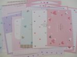 Kamio Amour Hearts Letter Sets - D full of joy - Stationery Writing Paper Envelope Online