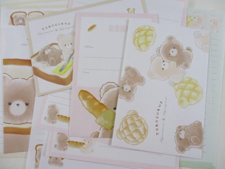 Cute Kawaii Crux Bread Bakery Bear Friend Toast  Letter Sets Stationery - writing paper envelope penpal Cheap