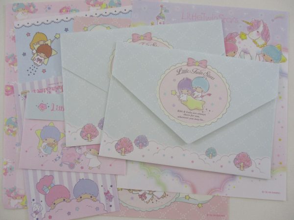 Cute Kawaii Little Twin Stars Letter Sets - Penpal Stationery Writing Paper Envelope Fashion