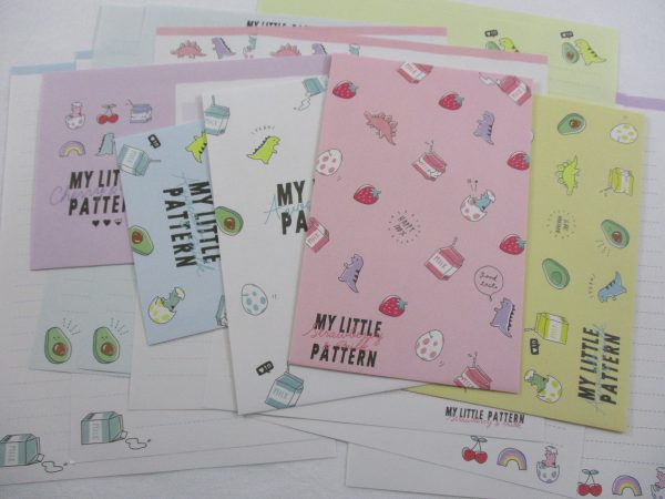 Crux My Little Pattern - Dino Dinosaurs Strawberry Milk Letter Sets - Stationery Writing Paper Envelope Cheap