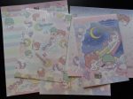 Cute Kawaii Sanrio Little Twin Stars Moonbeams Letter Sets - Stationery Writing Paper Penpal Collectible Preowned Sale