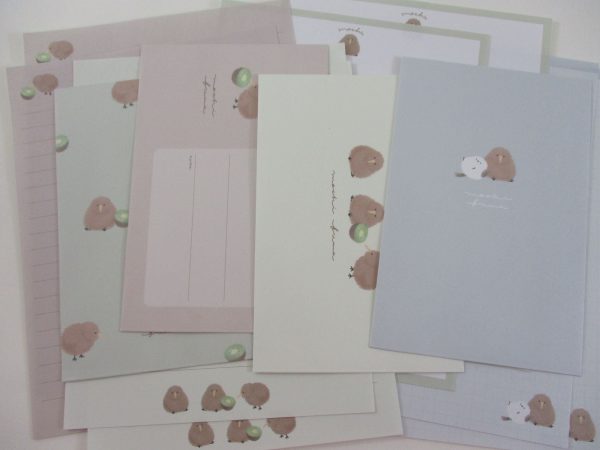 Cute Kawaii Q-Lia Bird Kiwi Letter Sets - Stationery Writing Paper Envelope Penpal Discount