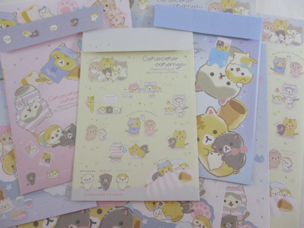 Cute Kawaii San-X CorocoroCoroNya Cat Feline Kitten Letter Sets 2023 Cheap