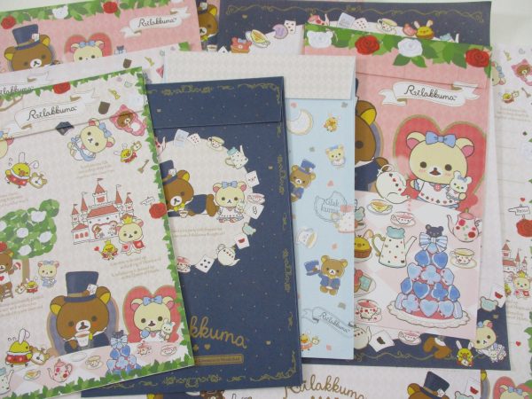 Cute Kawaii San-X Rilakkuma Alice Letter Sets - Stationery Writing Paper Envelope Discount