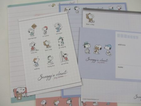 Cute Kawaii Peanuts Snoopy Letter Sets Stationery Paper - R Fashion