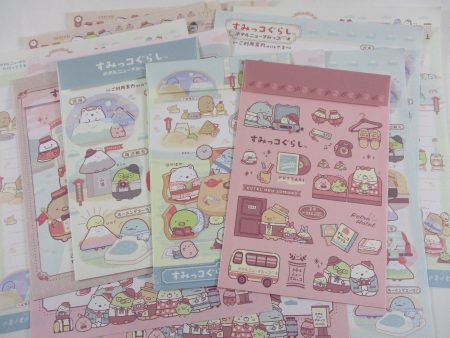 Cute Kawaii San-X Sumikko Gurashi 2023 Onsen Cafe Letter Sets - Writing Paper Envelope Stationery Penpal Online now