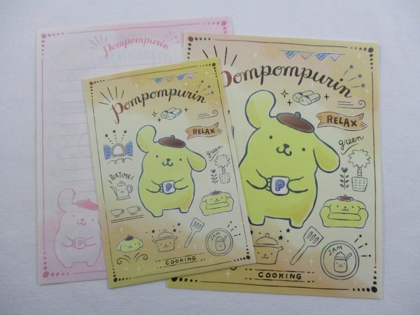 Cute Kawaii Pom Pom Purin Letter Sets - D Cheap