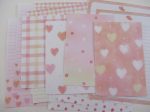 Kamio Pink Heart Dots Letter Sets - C Patterns - Stationery Writing Paper Envelope Supply