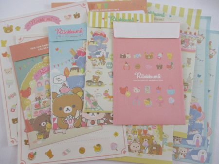 Cute Kawaii San-X Rilakkuma Sweet Park 2022 Letter Sets - Stationery Writing Paper Envelope For Discount